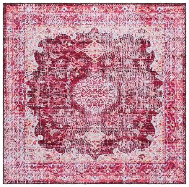 Safavieh Tucson 6'-0" x 6'-0" Rug in Burgundy / Pink