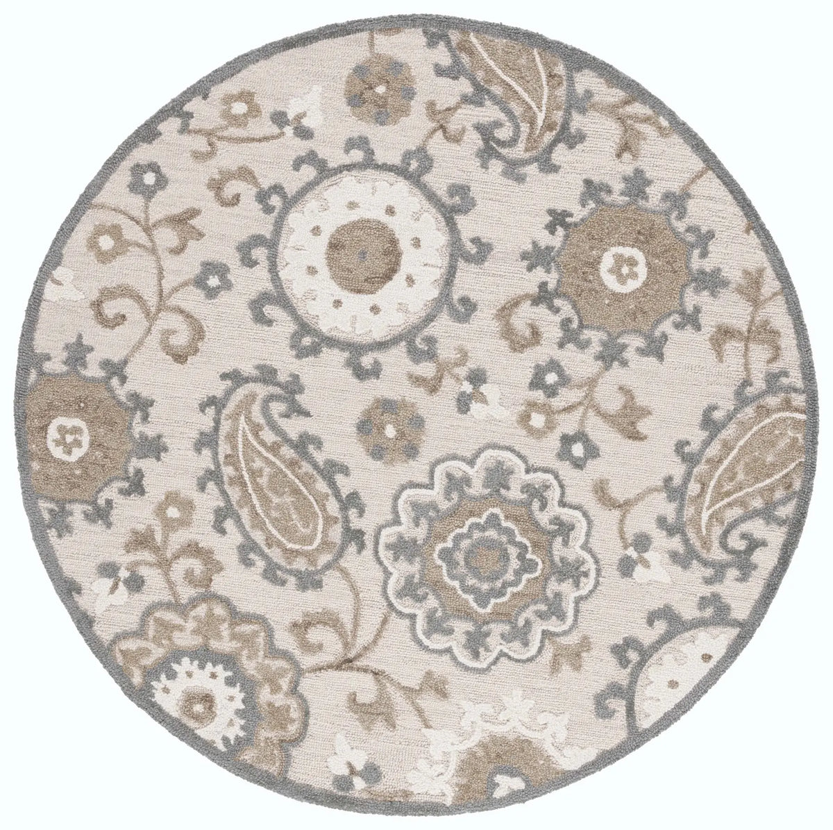 Safavieh Blossom 6'-0" x 6'-0" Rug in Grey / Beige