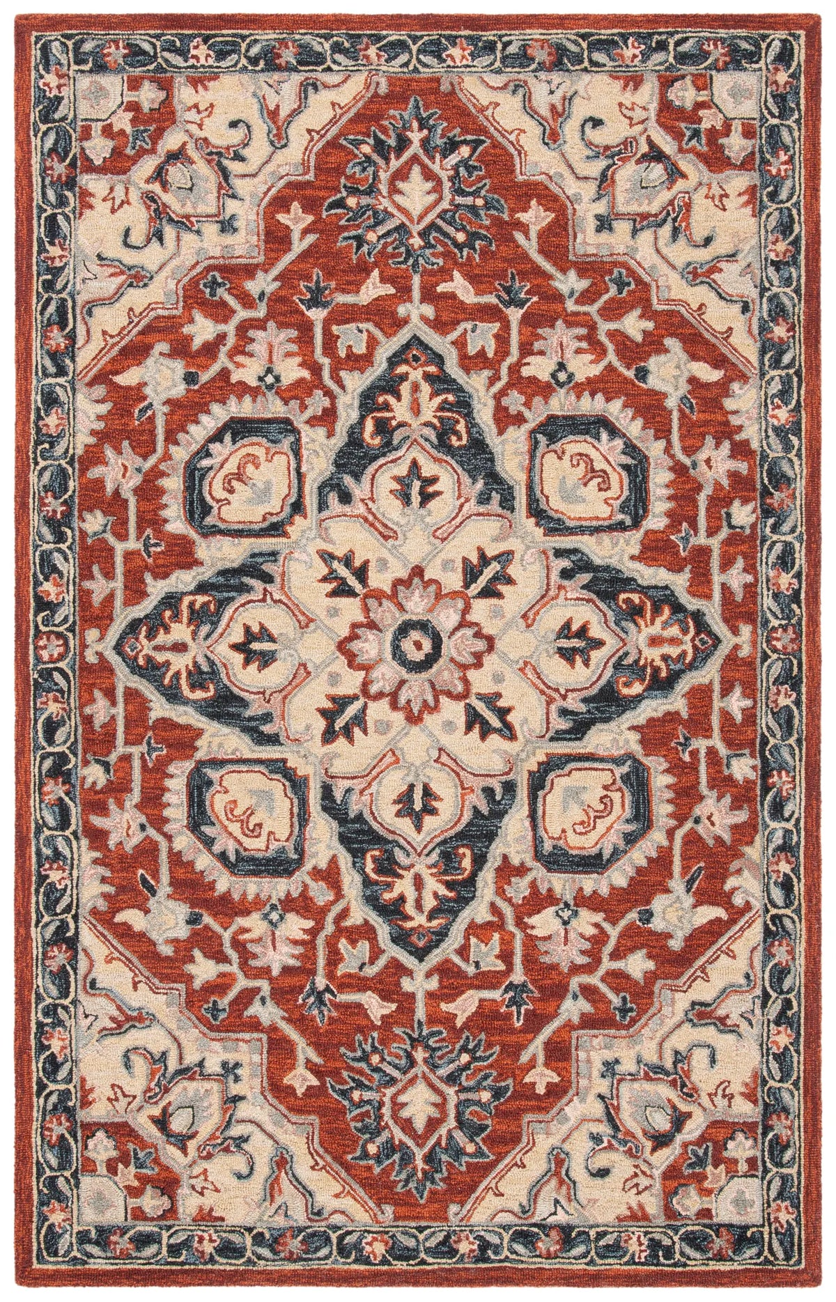 Safavieh Heritage 4'-0" x 6'-0" Rug in Red / Black