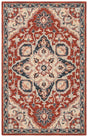 Safavieh Heritage 4'-0" x 6'-0" Rug in Red / Black