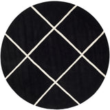 Safavieh Chatham 7'-0" x 7'-0" Rug in Black / Ivory
