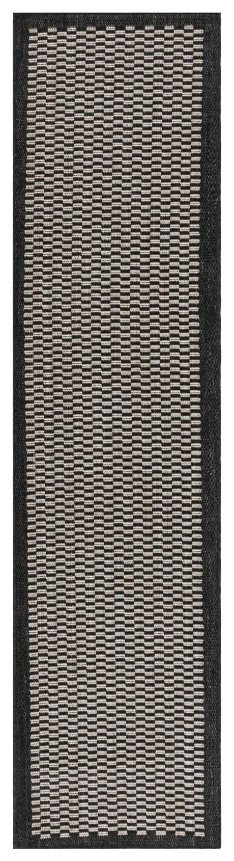 Safavieh Beach House 2'-0" x 8'-0" Rug in Black / Beige