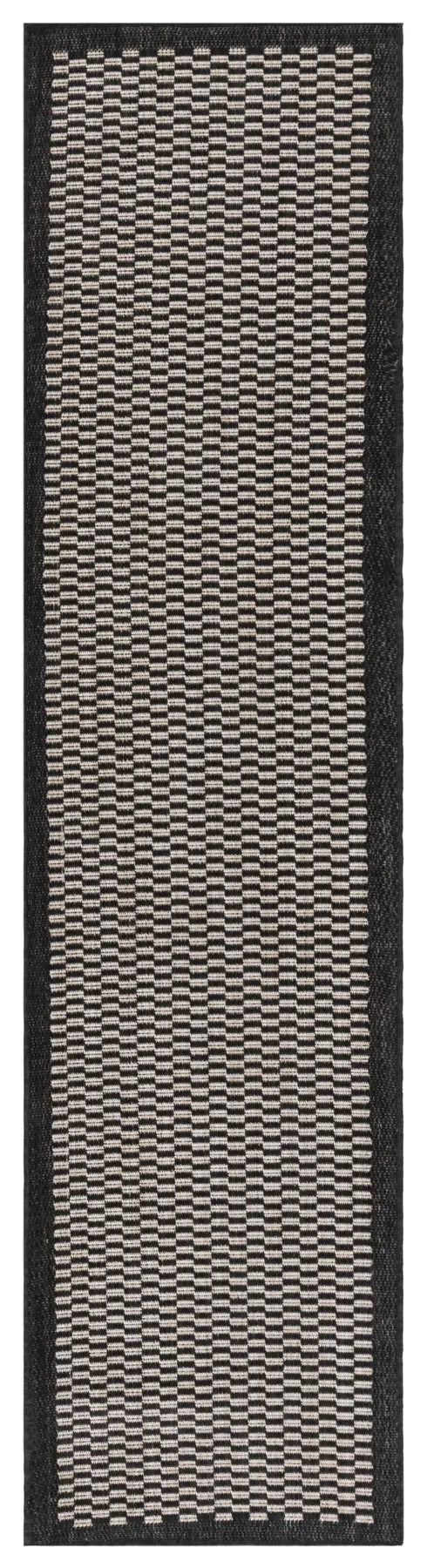 Safavieh Beach House 2'-0" x 8'-0" Rug in Black / Beige