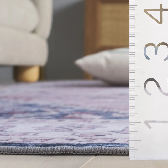 Safavieh Tucson 4'-0" x 6'-0" Rug in Light Pink / Blue