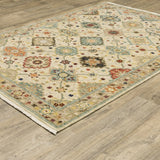 Oriental Weavers Lilihan 4601W Beige/ Multi Rug - angle detail