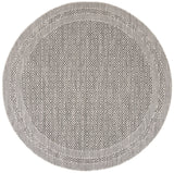 Safavieh Courtyard 6'-7" x 6'-7" Rug in Grey / Black