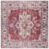 Safavieh Tucson 5'-0" x 5'-0" Rug in Red / Beige