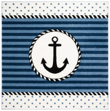 Safavieh Carousel Kids 100 5'-3" x 5'-3" Rug in Navy / Ivory