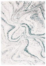 Safavieh Fontana Shag  800 4'-0" x 6'-0" Rug in Ivory / Green