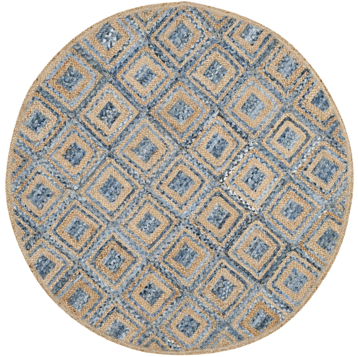 Safavieh Cape Cod 6'-0" x 6'-0" Rug in Natural / Blue