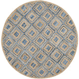 Safavieh Cape Cod 6'-0" x 6'-0" Rug in Natural / Blue