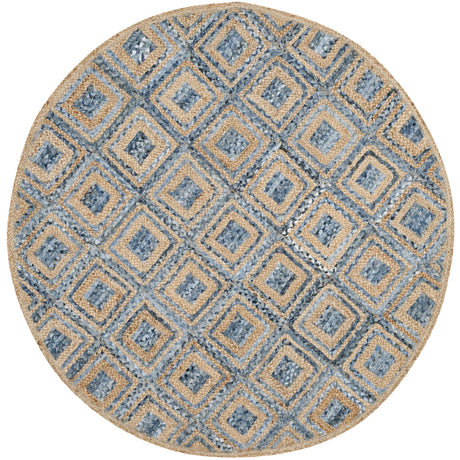 Safavieh Cape Cod 6'-0" x 6'-0" Rug in Natural / Blue