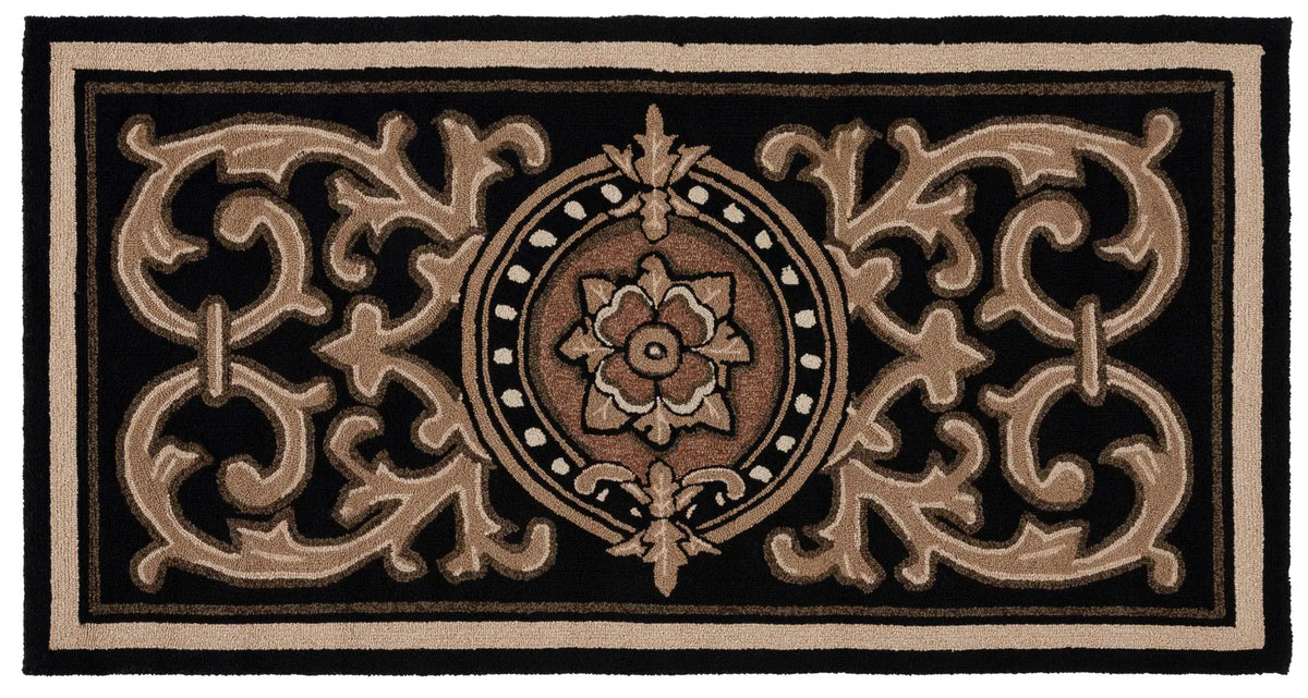 Safavieh Monogram 3'-0" x 6'-0" Rug in Black