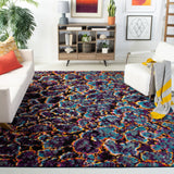 Safavieh Fiesta Shag 6'-7" x 9'-2" Rug in Turquoise / Multi