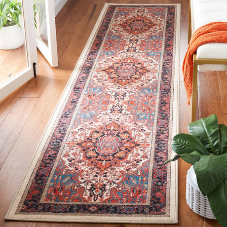 Safavieh Journey 2'-2" x 9'-0" Rug in Ivory / Red