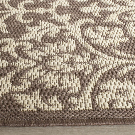 Safavieh Courtyard 2'-3" x 10'-0" Rug in Chocolate / Natural