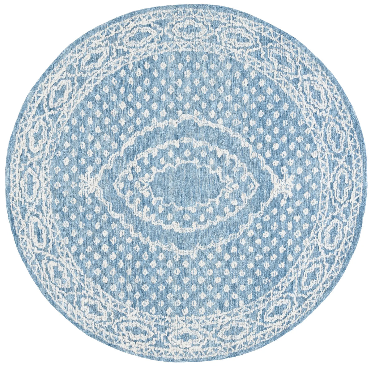 Safavieh Ebony 6'-0" x 6'-0" Rug in Ivory / Navy