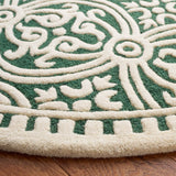 Safavieh Cambridge 6'-0" x 6'-0" Rug in Dark Green / Ivory
