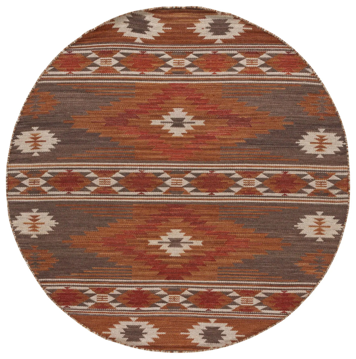Safavieh Kilim 6'-0" x 6'-0" Rug in Brown / Dark Grey