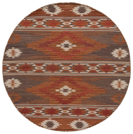 Safavieh Kilim 6'-0" x 6'-0" Rug in Brown / Dark Grey