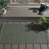 Safavieh Courtyard 2'-0" x 3'-7" Rug in Dark Green / Beige