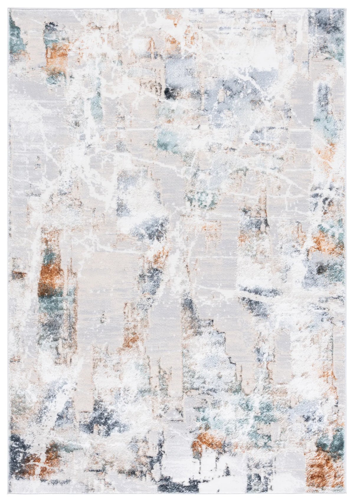 Safavieh Alenia 100 4'-0" x 6'-0" Rug in Grey / Beige