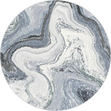 Dynamic Rugs Eclipse 63436 Power Loomed Modern Grey/Cream Rug - Round
