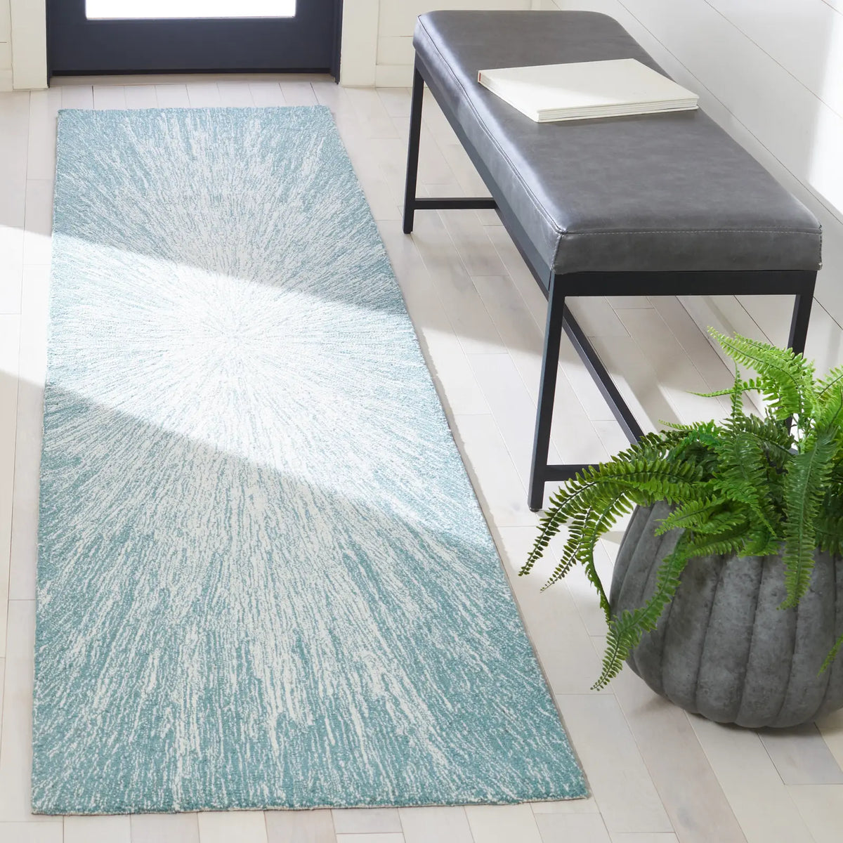 Safavieh Micro-Loop 2'-3" x 9'-0" Rug in Aqua