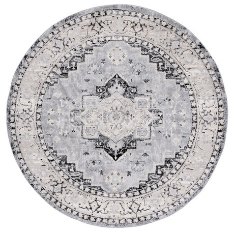 Safavieh Brentwood 6'-7" x 6'-7" Rug in Silver / Black