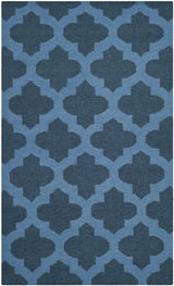 Safavieh Dhurries 3'-0" x 5'-0" Rug in Ink / Blue