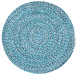 Safavieh Braided 3'-0" x 3'-0" Rug in Blue / Black