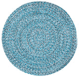 Safavieh Braided 3'-0" x 3'-0" Rug in Blue / Black