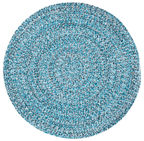 Safavieh Braided 3'-0" x 3'-0" Rug in Blue / Black