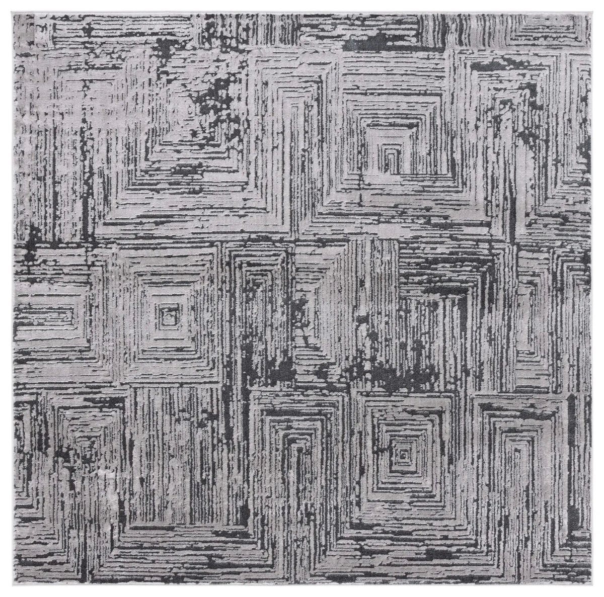 Safavieh Whisper 6'-7" x 6'-7" Rug in Grey / Dark Grey