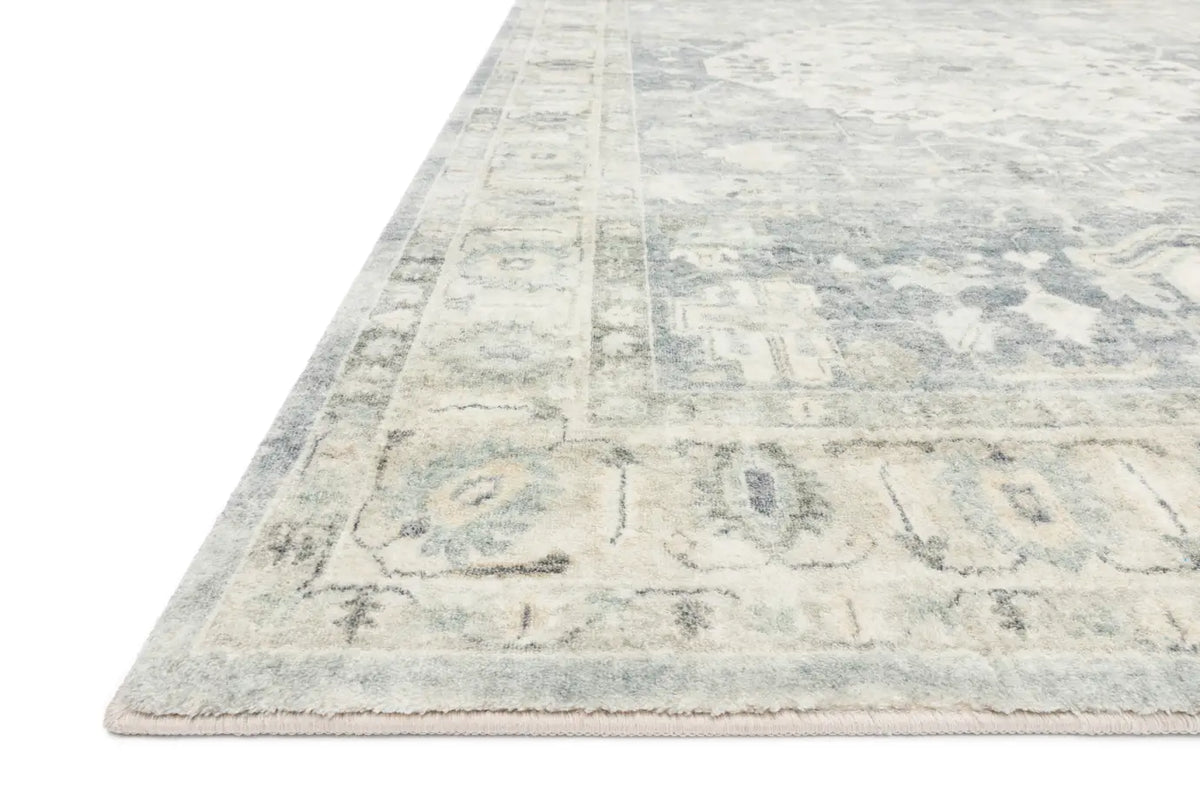 Loloi Rosette Ros-07 Denim/Fog Rugs - rug corner