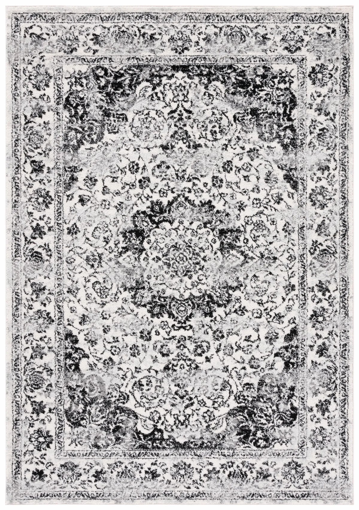 Safavieh Tulum 4'-0" x 6'-0" Rug in Ivory / Black