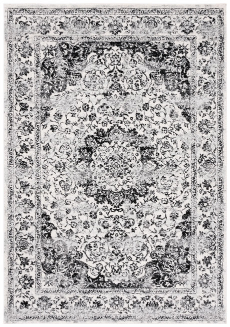 Safavieh Tulum 4'-0" x 6'-0" Rug in Ivory / Black