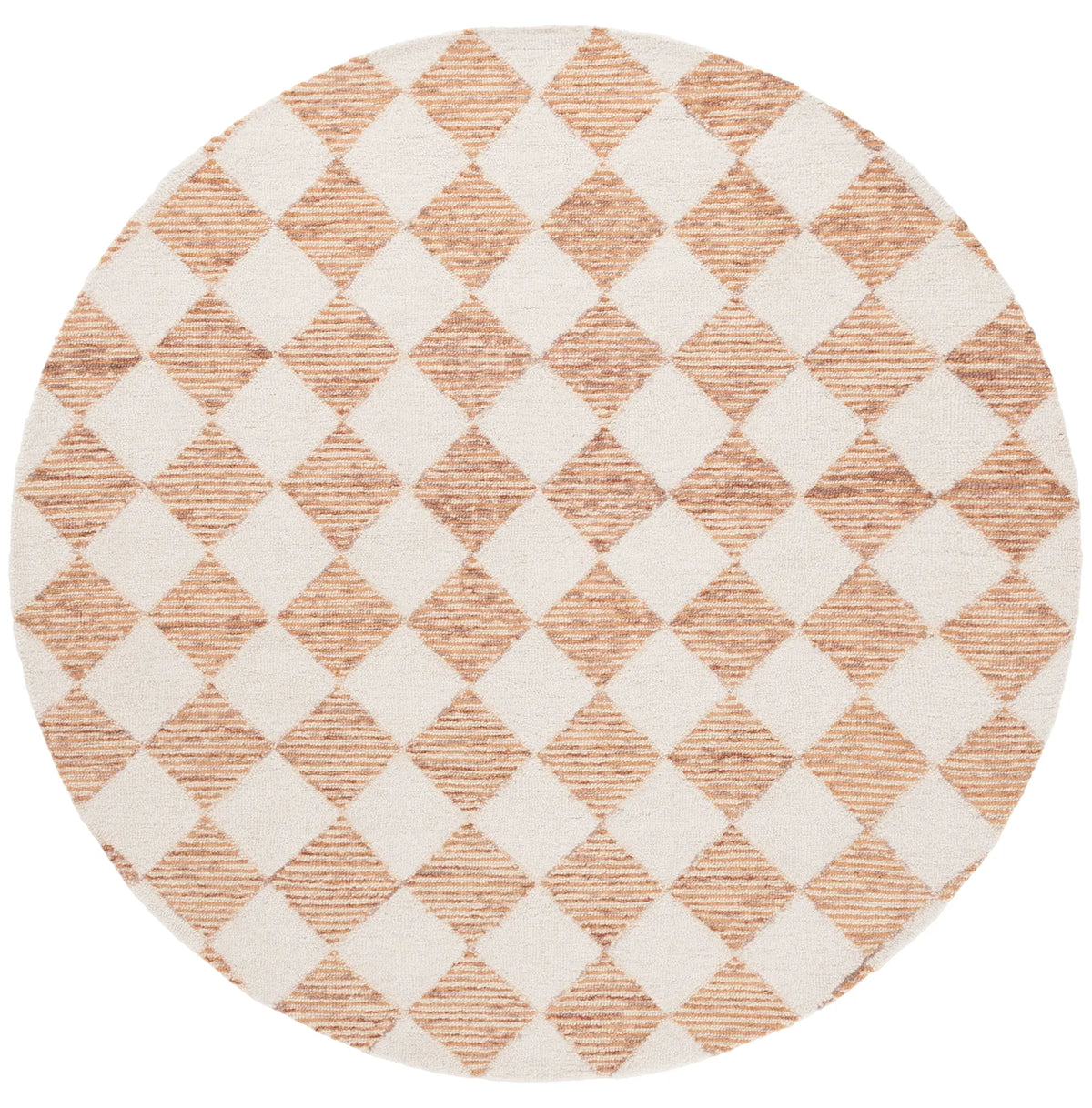 Safavieh Ebony 6'-0" x 6'-0" Rug in Rust / Ivory