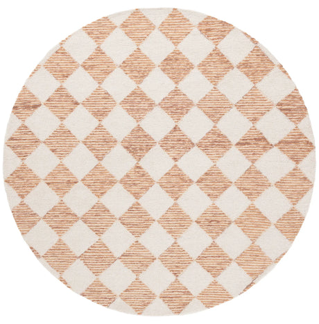 Safavieh Ebony 6'-0" x 6'-0" Rug in Rust / Ivory