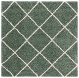 Safavieh Hudson Shag 7'-0" x 7'-0" Rug in Green / Ivory