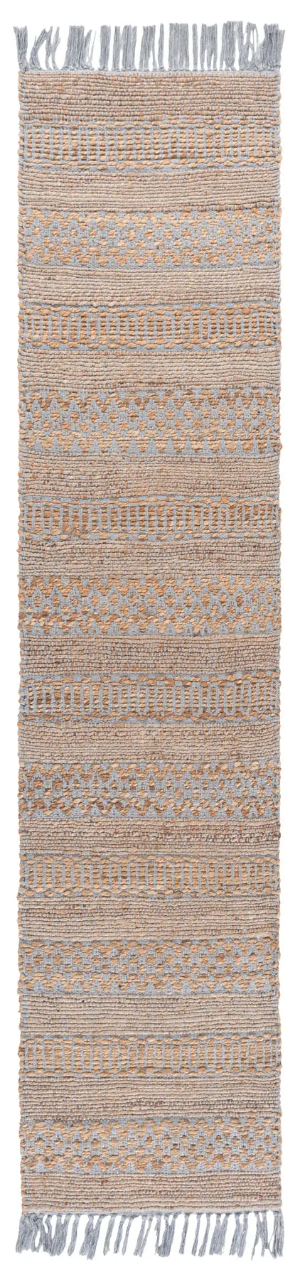 Safavieh Natural Fiber 2'-0" x 9'-0" Rug in Natural / Grey