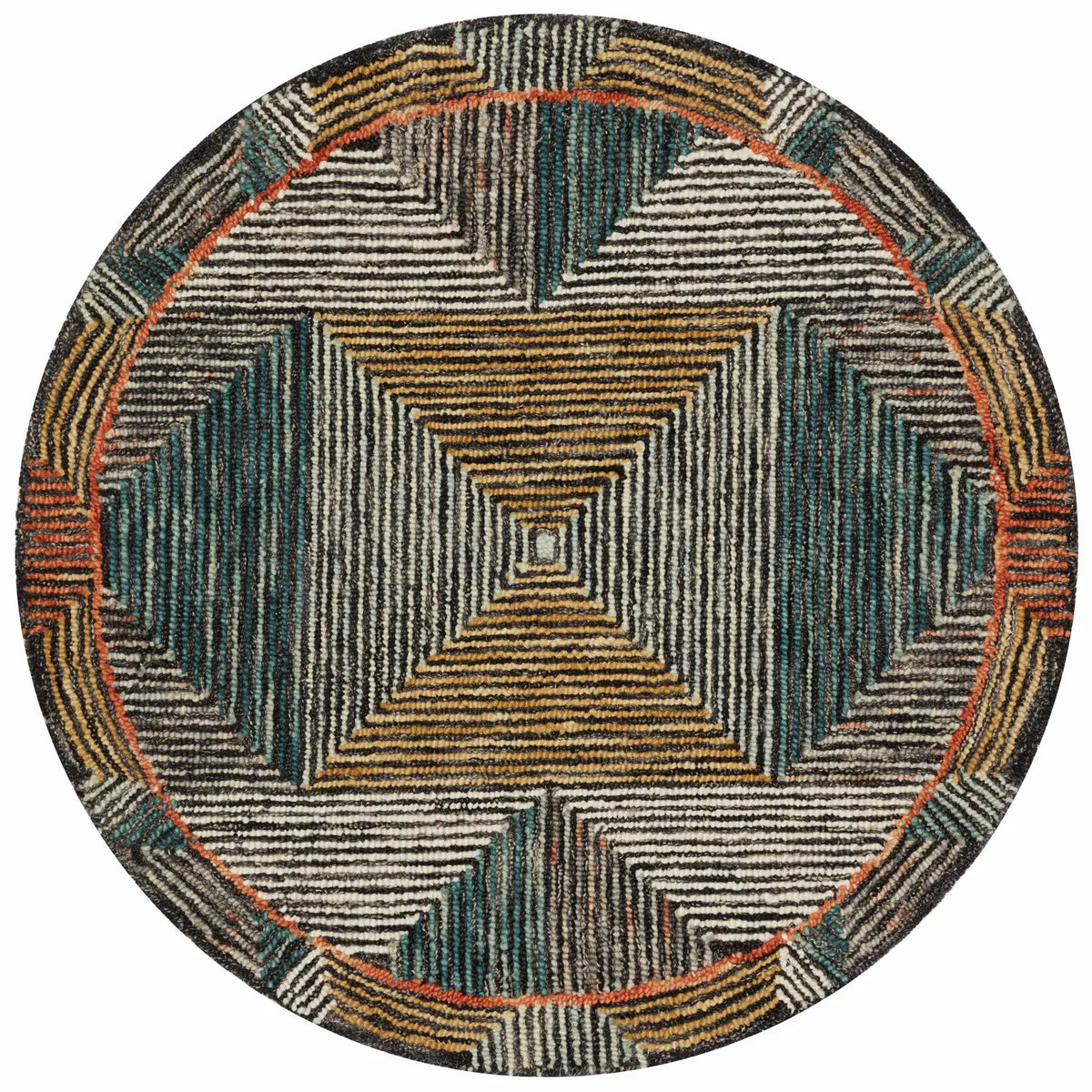 Loloi Spectrum Spe-01 Lagoon/Spice Rugs - round flat