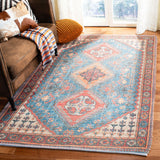 Safavieh Saffron 4'-0" x 6'-0" Rug in Navy / Red