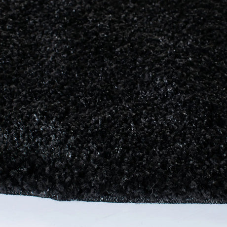Safavieh Shag 3'-0" x 3'-0" Rug in Black / Ivory