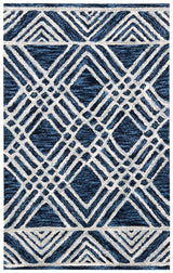 Safavieh Micro-Loop 2'-6" x 4'-0" Rug in Navy / Ivory