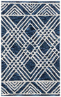 Safavieh Micro-Loop 2'-6" x 4'-0" Rug in Navy / Ivory