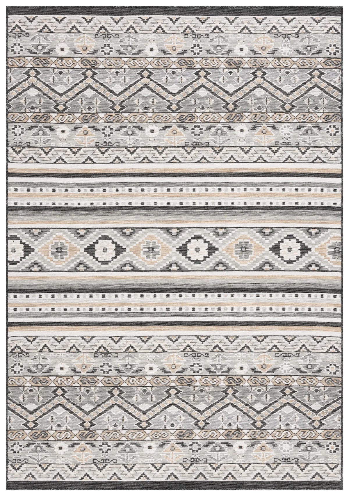 Safavieh Sunrise 5'-3" x 7'-7" Rug in Grey / Beige Black