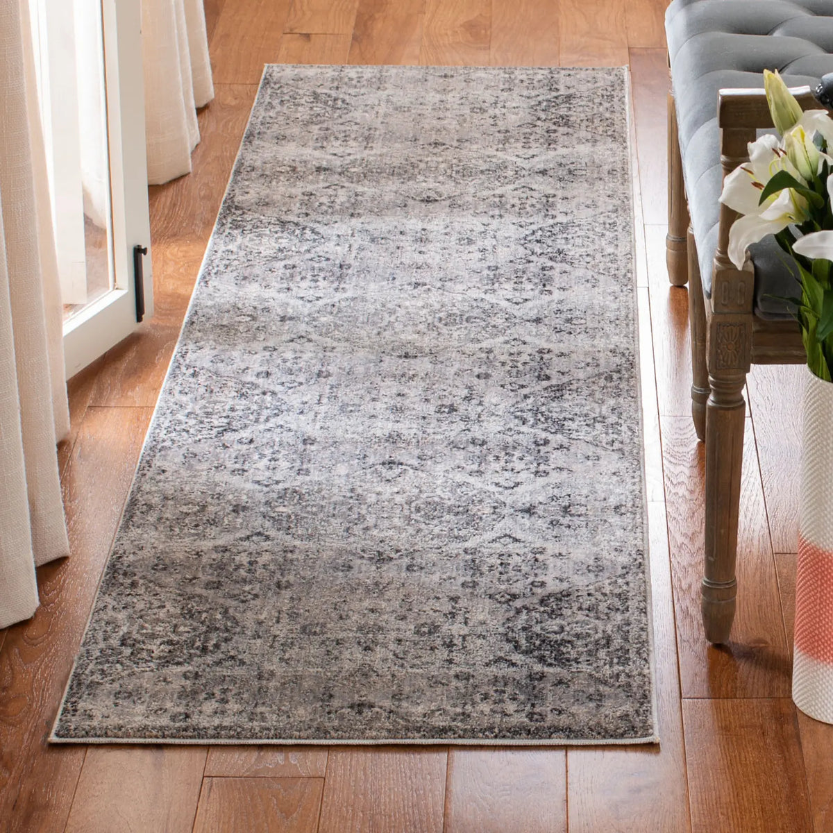 Safavieh Vintage Persian 2'-2" x 12'-0" Rug in Grey