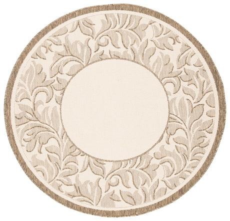 Safavieh Courtyard 5'-3" x 5'-3" Rug in Natural / Brown