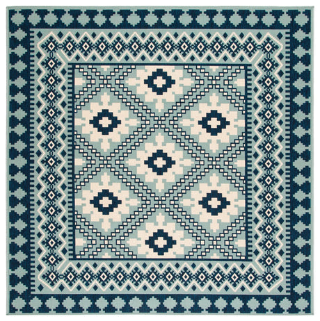 Safavieh Veranda 6'-7" x 6'-7" Rug in Ivory / Blue